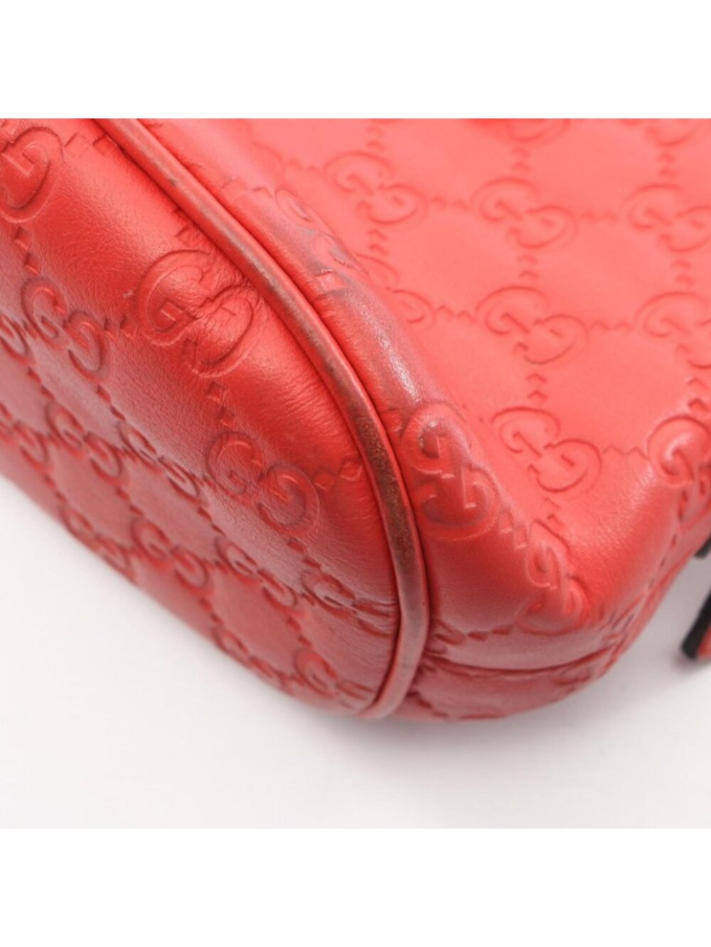 Gucci Handbag Guccissima 2-Way Red Leather - Picture 6 of 10